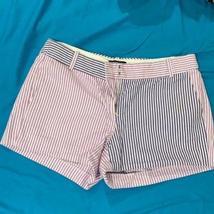 Purple seersucker J.Crew shorts